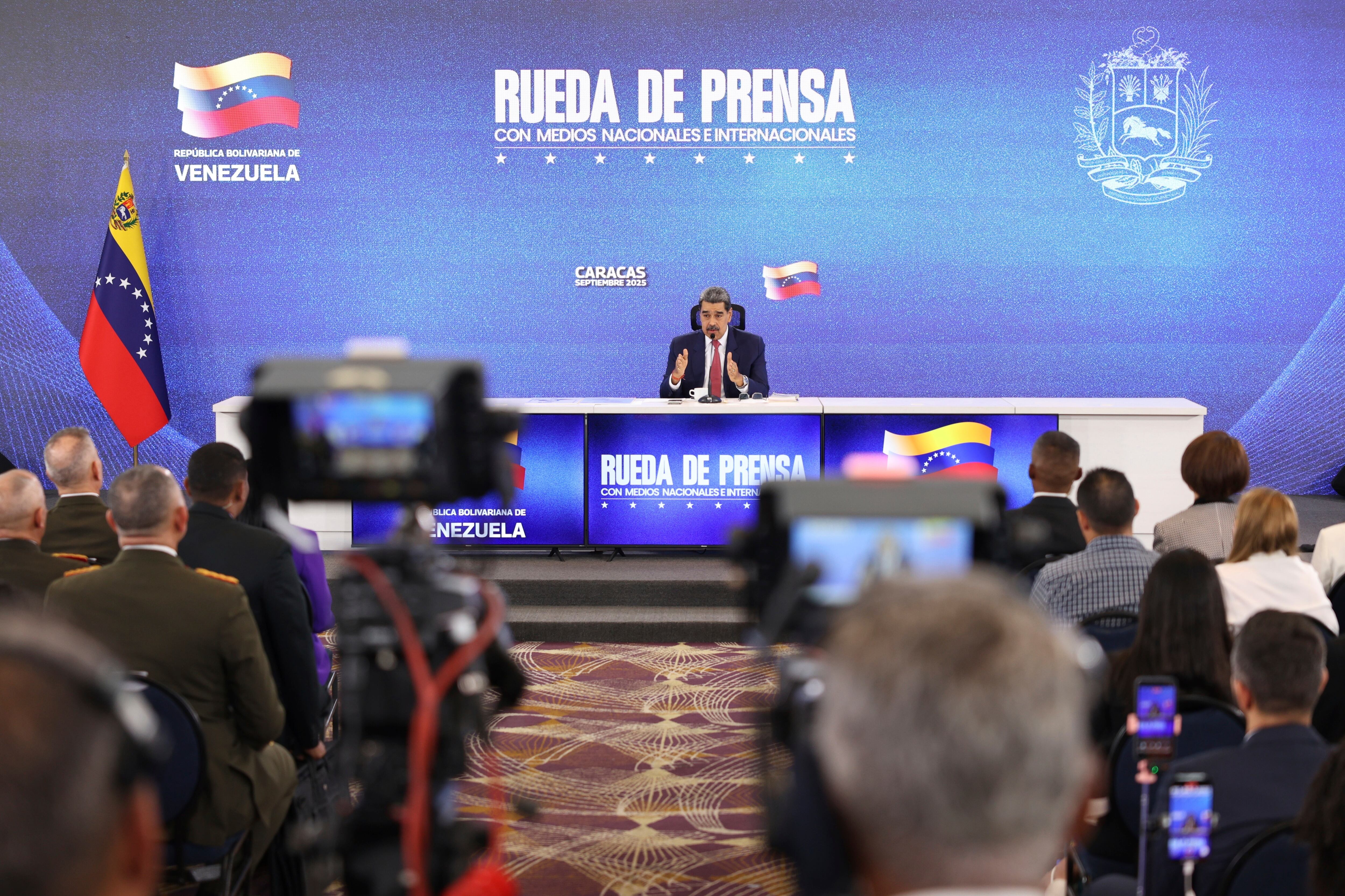 Nicolás Maduro rueda prensa 15 septiembre 2025