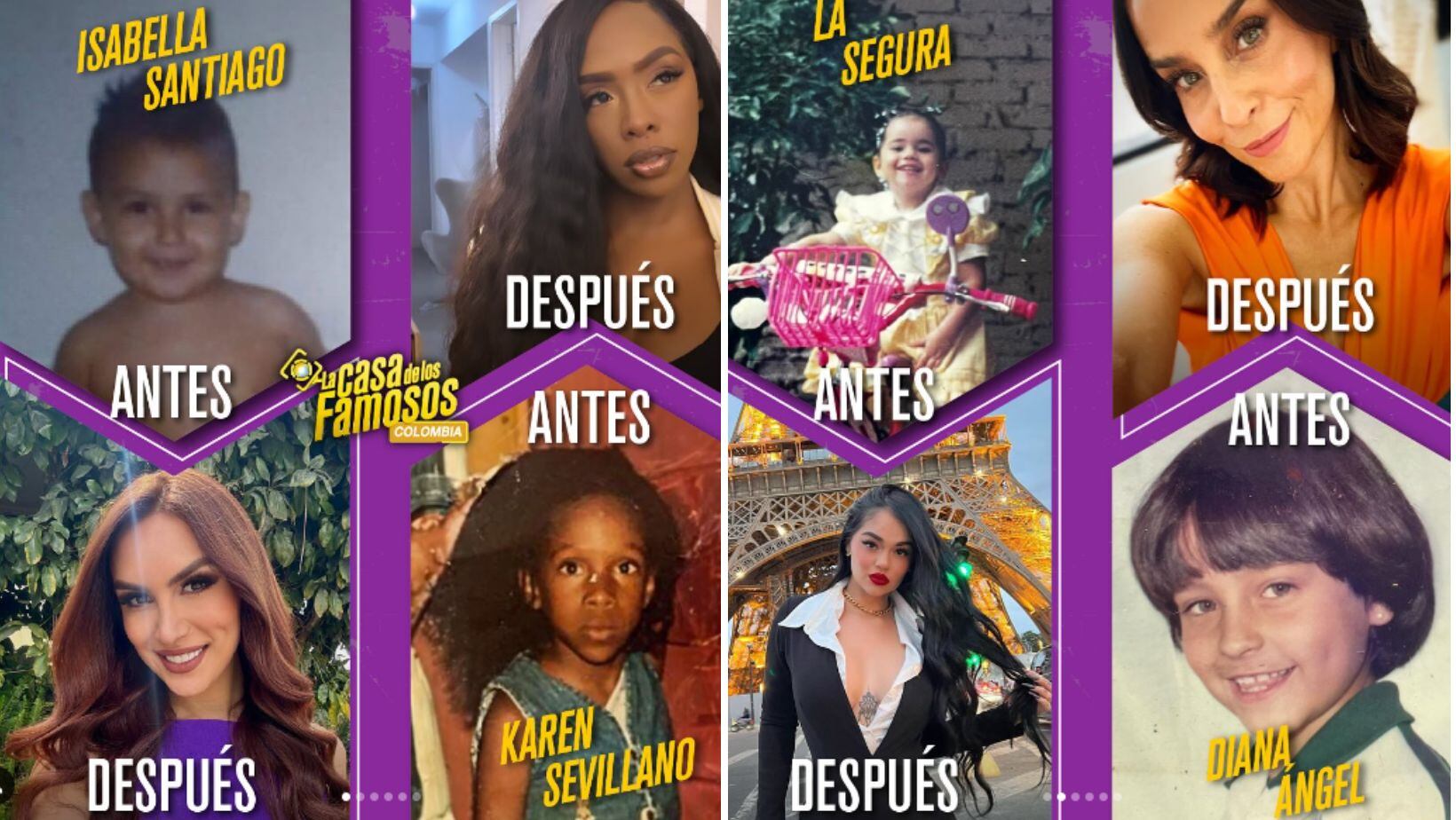 Así se veían los participantes de ‘La casa de los famosos’ antes de ser reconocidos