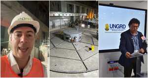 De izquierda a derecha: Daniel Quintero, alcalde de Medellín; las pruebas finales de las unidades de generación 1 y 2 de Hidroituango y Javier Pava Sánchez, director de la Unidad de Gestión de Riesgo