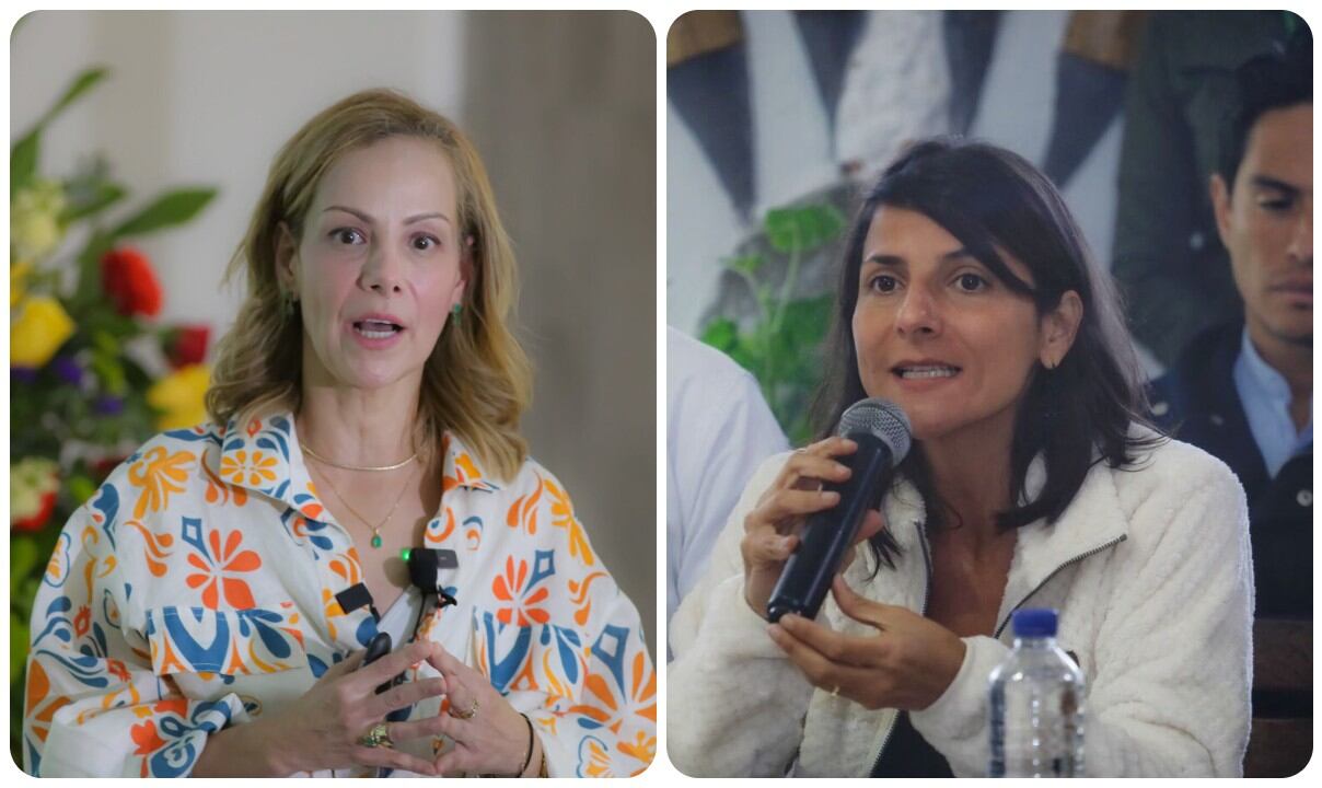 Claudia Calero, presidente de Asocaña e Irene Vélez, ministra de Ambiente.
