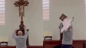 Este es el momento exacto en el que ocurre el accidente.
