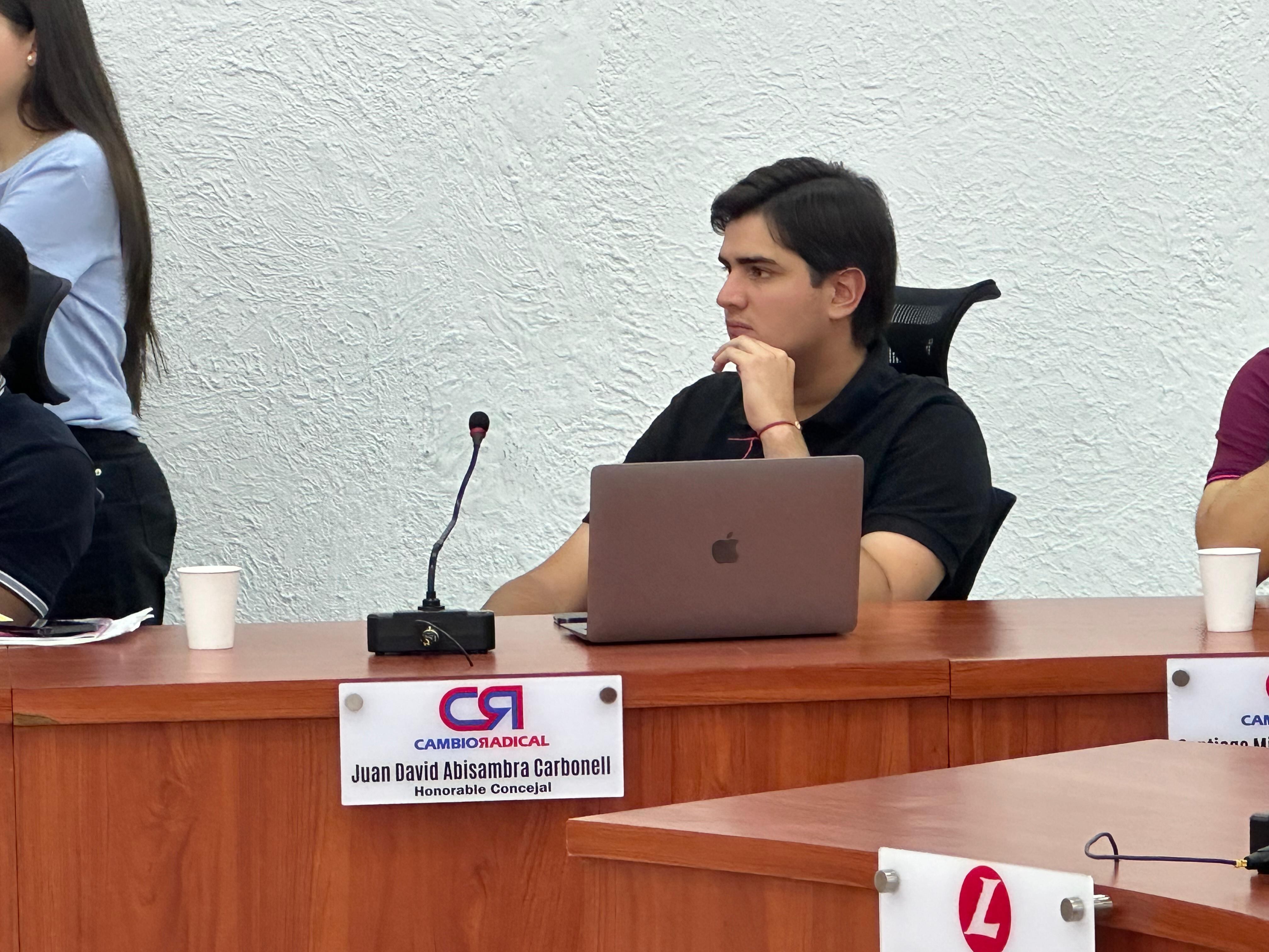 Concejal Juan David Abisambra.