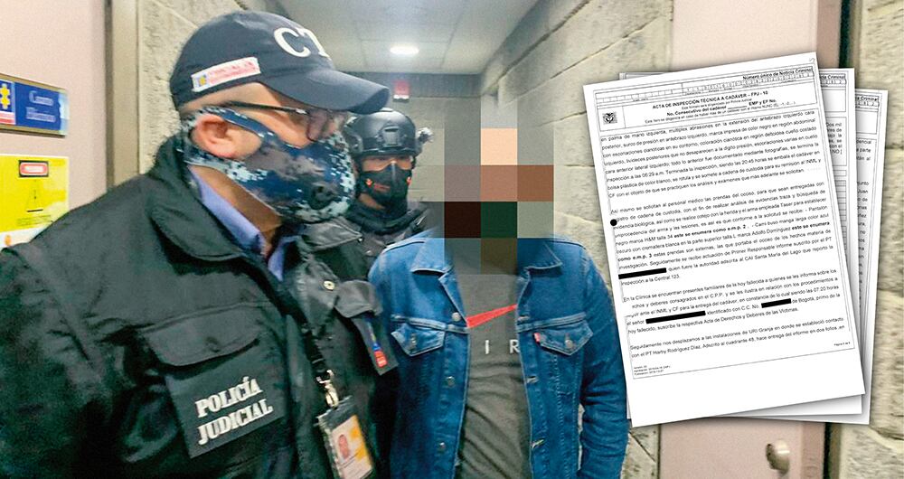 Captura de Juan Camilo Lloreda por agentes del CTI de la Fiscalía. Además, informe de Policía Judicial con el acta de inspección al cadáver, desarrollada por Medicina Legal al cuerpo de Ordóñez. 