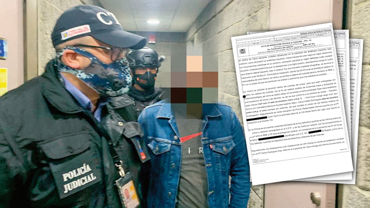 Captura de Juan Camilo Lloreda por agentes del CTI de la Fiscalía. Además, informe de Policía Judicial con el acta de inspección al cadáver, desarrollada por Medicina Legal al cuerpo de Ordóñez.