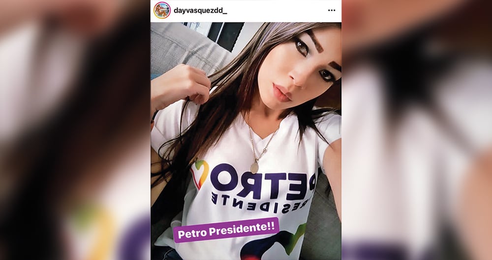 day vásquez Exesposa de Nicolás Petro 