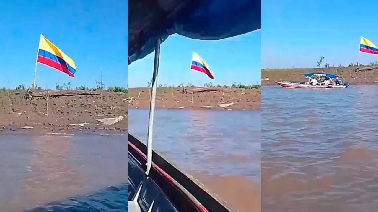 Bandera colombiana en Santa Rosa