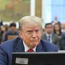 El expresidente Donald Trump comparece ante el tribunal durante su juicio por fraude civil en la Corte Suprema de Nueva York el martes 3 de octubre de 2023 en Nueva York.