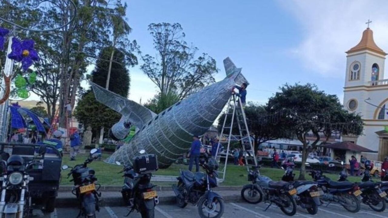 Alumbrado de avión estrellado.