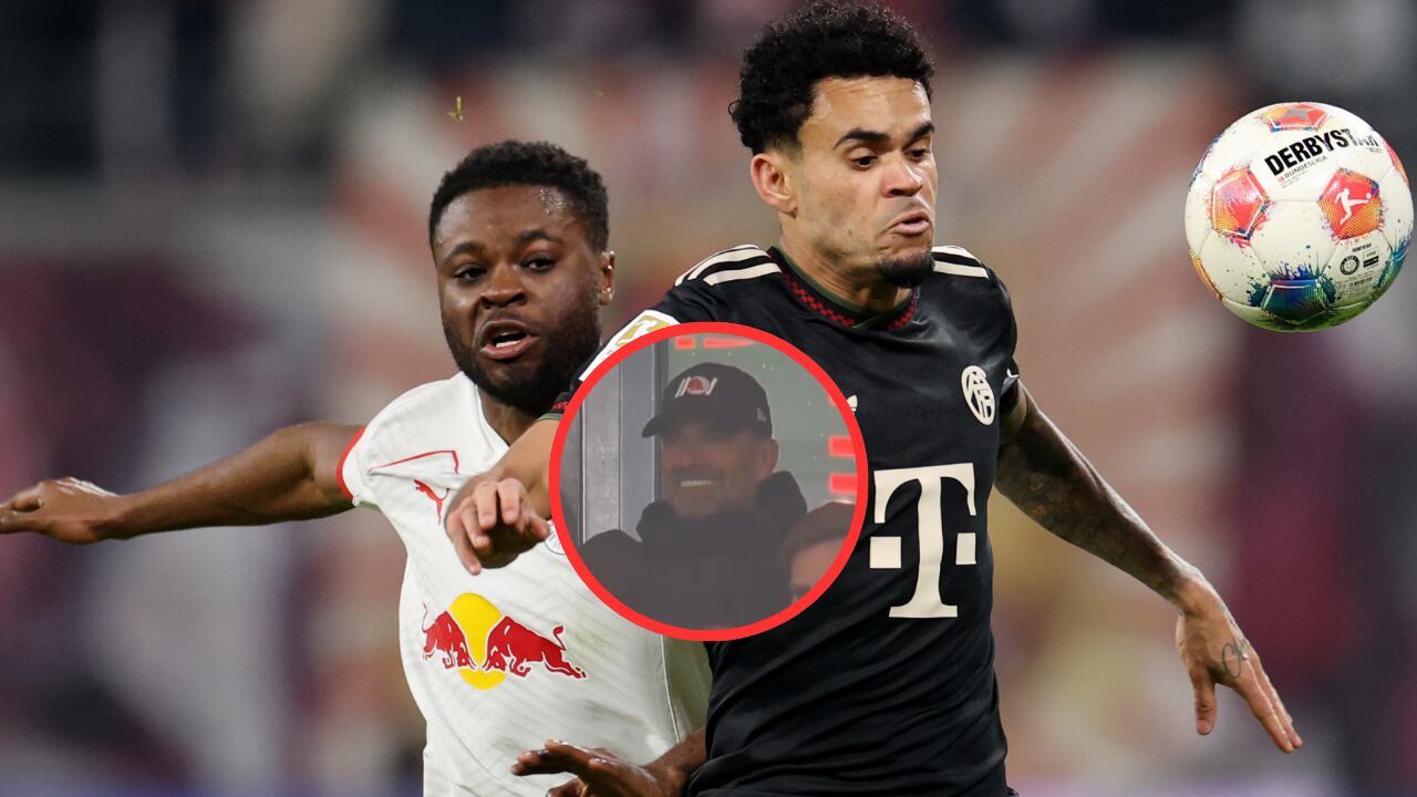 Jürgen Klopp reaccionó en medio del partido entre RB Leipzig y Bayern Múnich por Bundesliga. Luis Díaz jugó los 90'.
