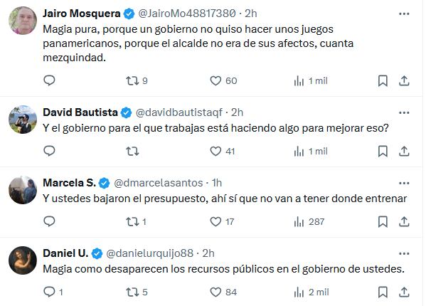 Críticas al trino de Laura Sarabia tras diploma olímpico de Queen Saray Villegas