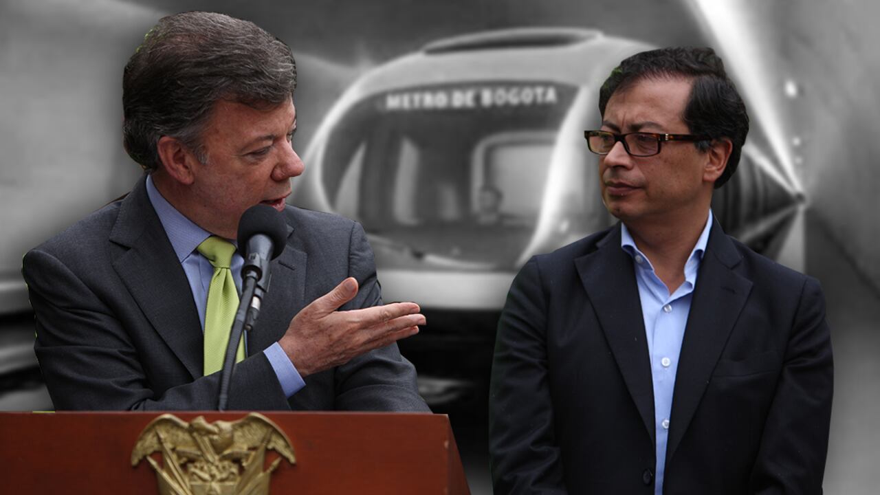 Juan Manuel Santos y Gustavo Petro