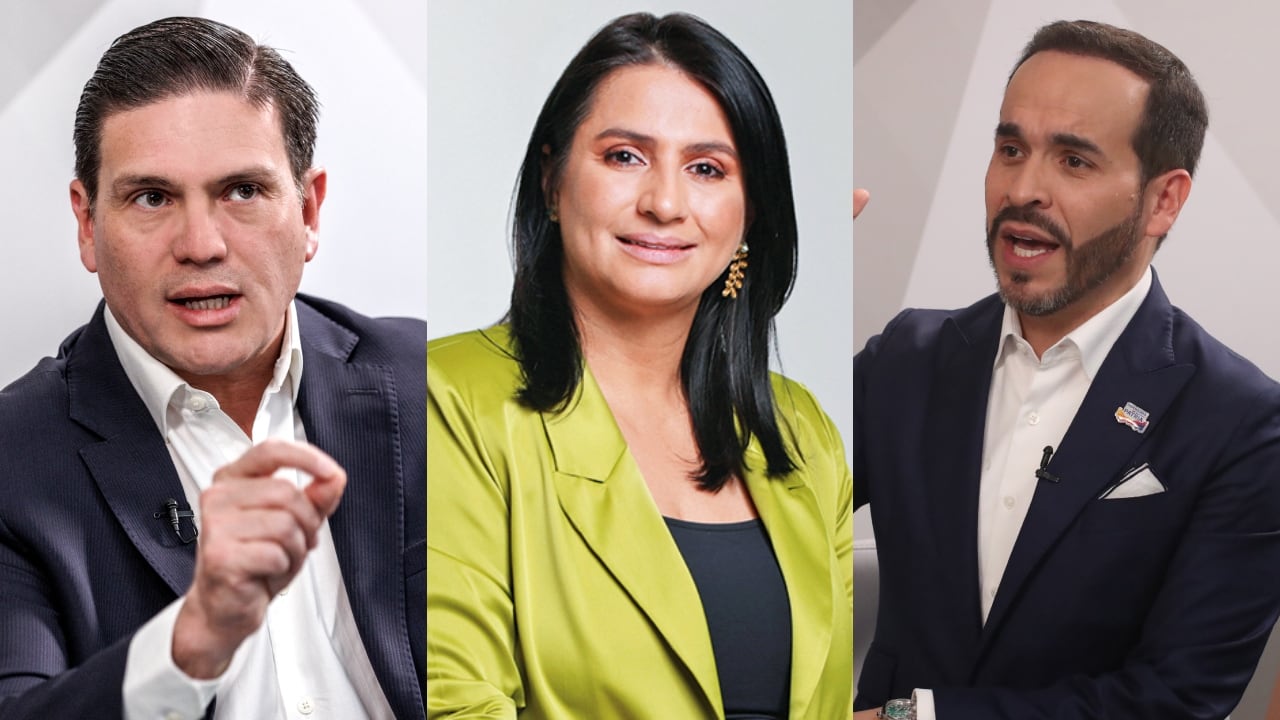 De izquierda a derecha: Juan Carlos Pinzón, Paola Holguín y Abelardo de la Espriella.