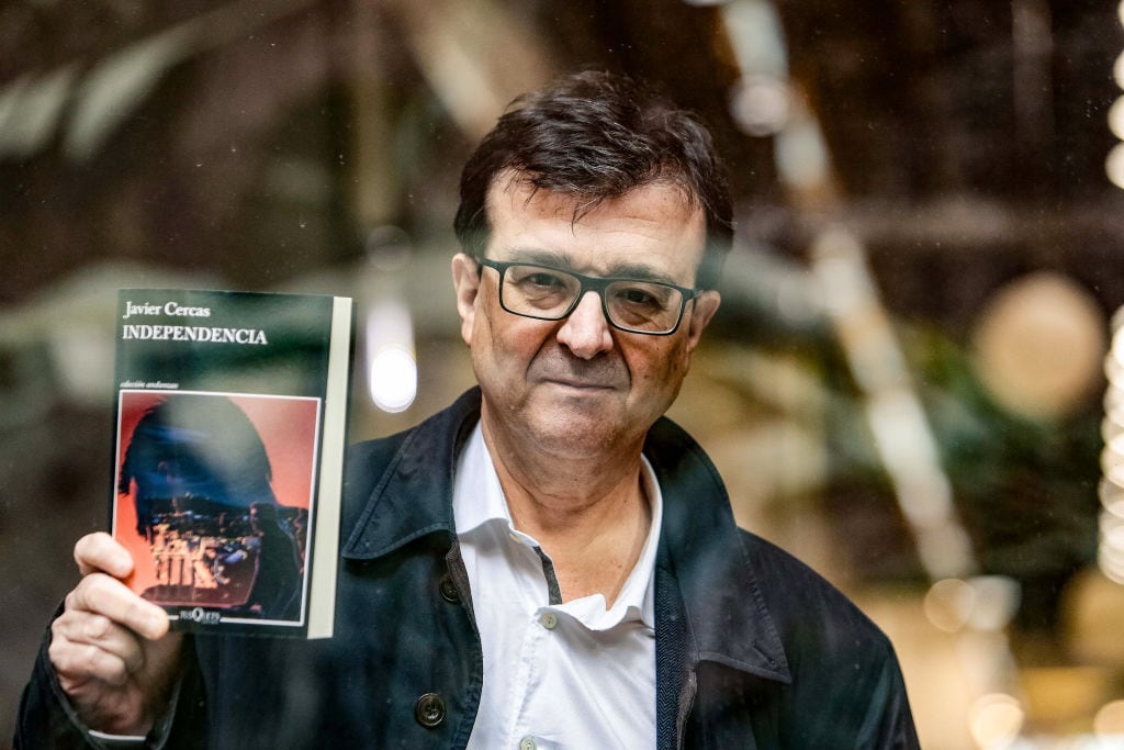Javier Cercas en la presentación de su nueva novela, 'Independencia', en Barcelona