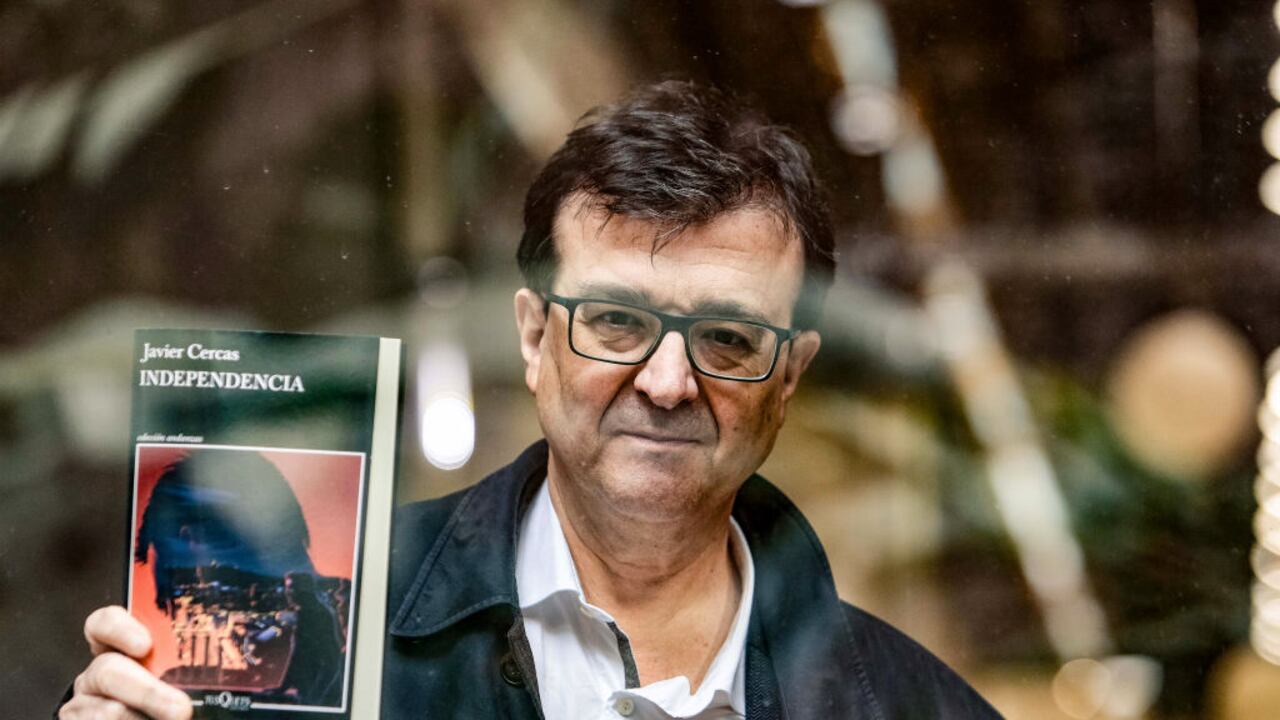 Javier Cercas en la presentación de su nueva novela, 'Independencia', en Barcelona.