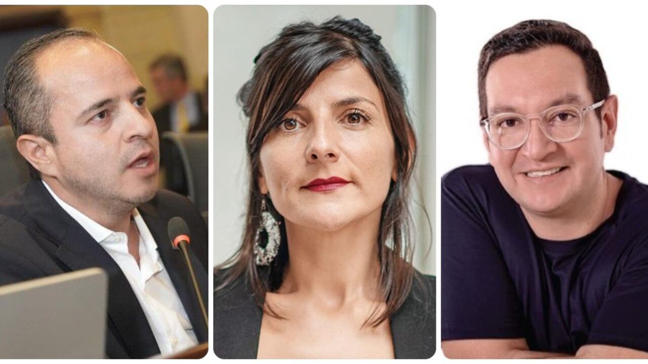 Juan Espinal, Irene Vélez y Óscar Villamizar.