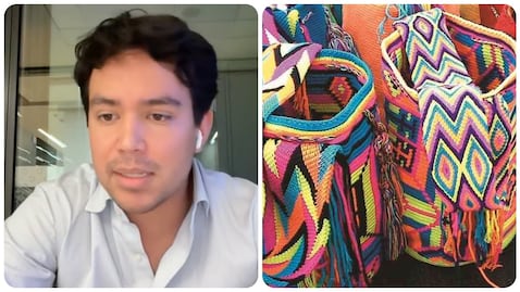 Esteban Rubiano, joven colombiano criado en la Guajira, que aprovechó su formación como administrador de empresas en Europa para iniciar un emprendimiento de exportación de mochilas wayúu.