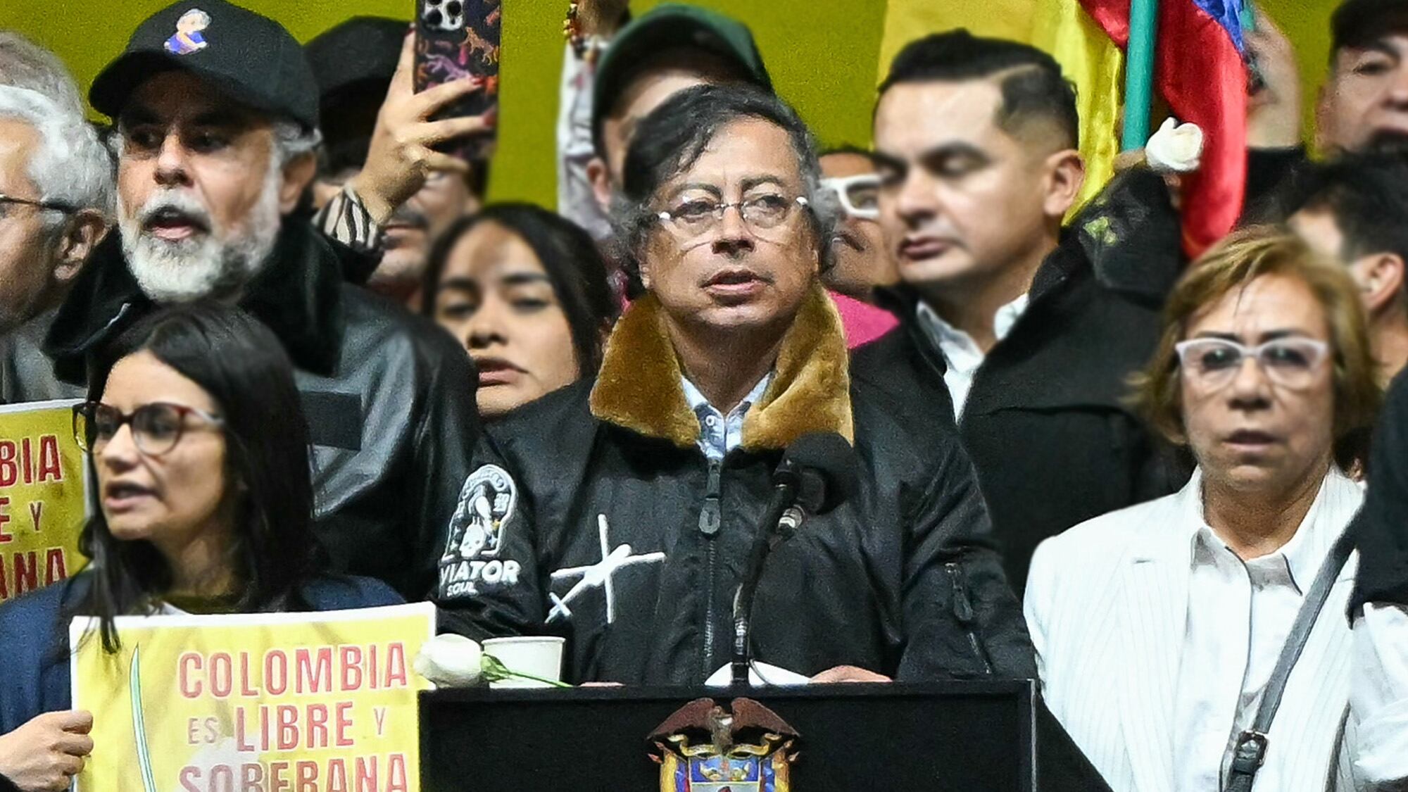Presidente Gustavo Petro, desde la Plaza de Bolívar.