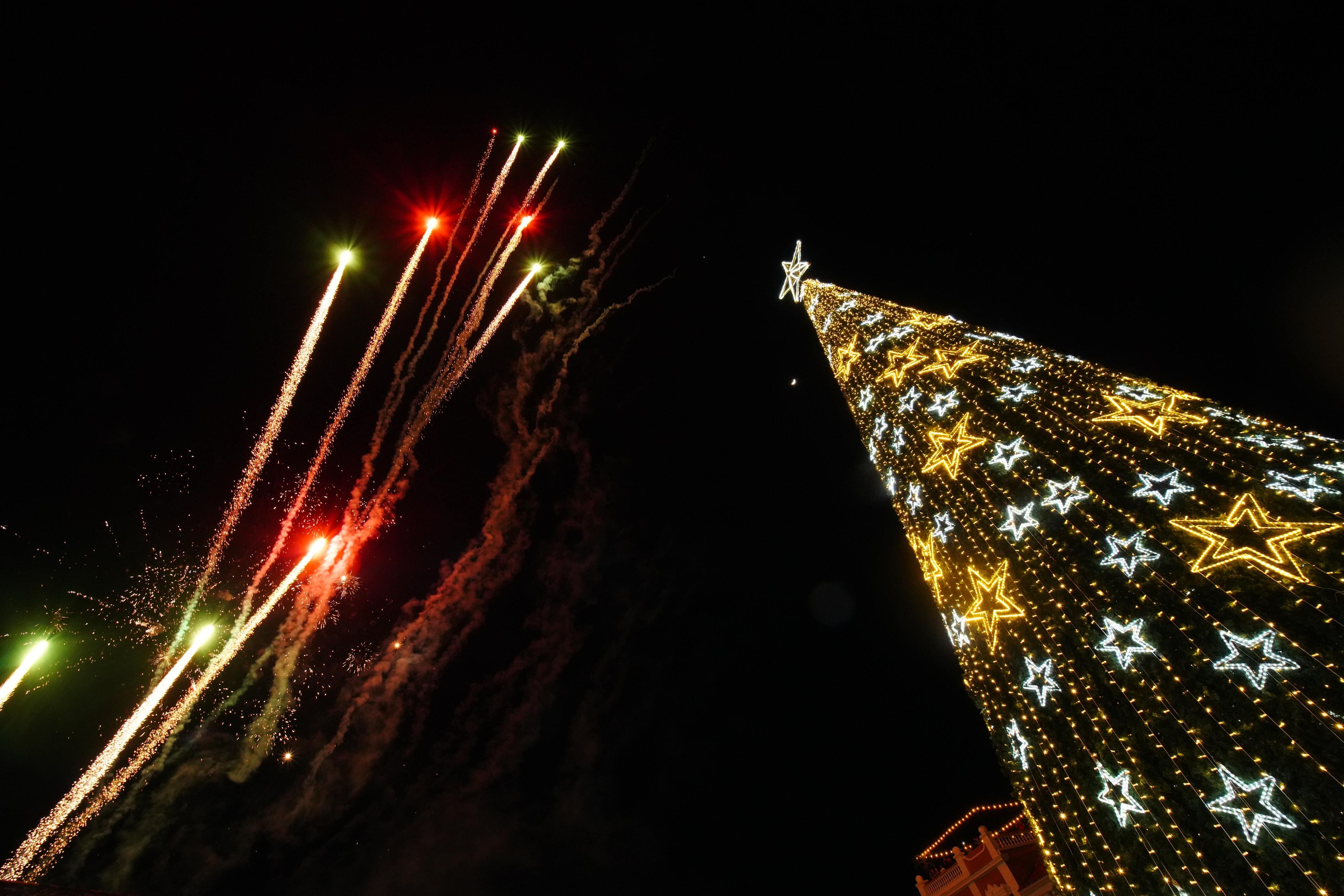 Luces de navidad en Cartagena.