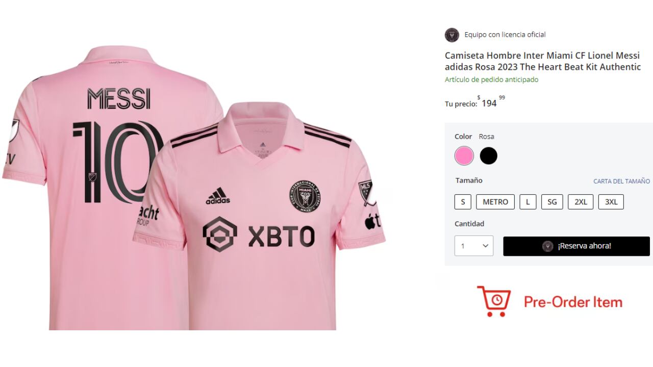 Valor de la camiseta que utilizará Messi en el Inter de Miami.