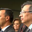 Presidente Gustavo Petro y el ministro de Defensa Pedro Sánchez