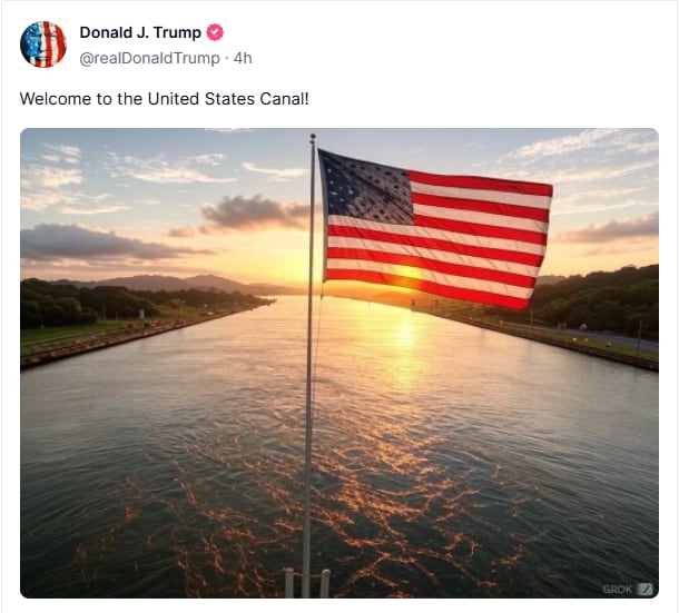 El presidente electo de Estados Unidos publicó un curioso mensaje en medio de la polémica por el Canal de Panamá.