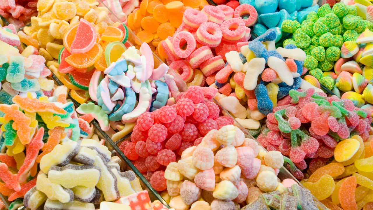 Caramelos en el Mercado de la Boqueria de Barcelona