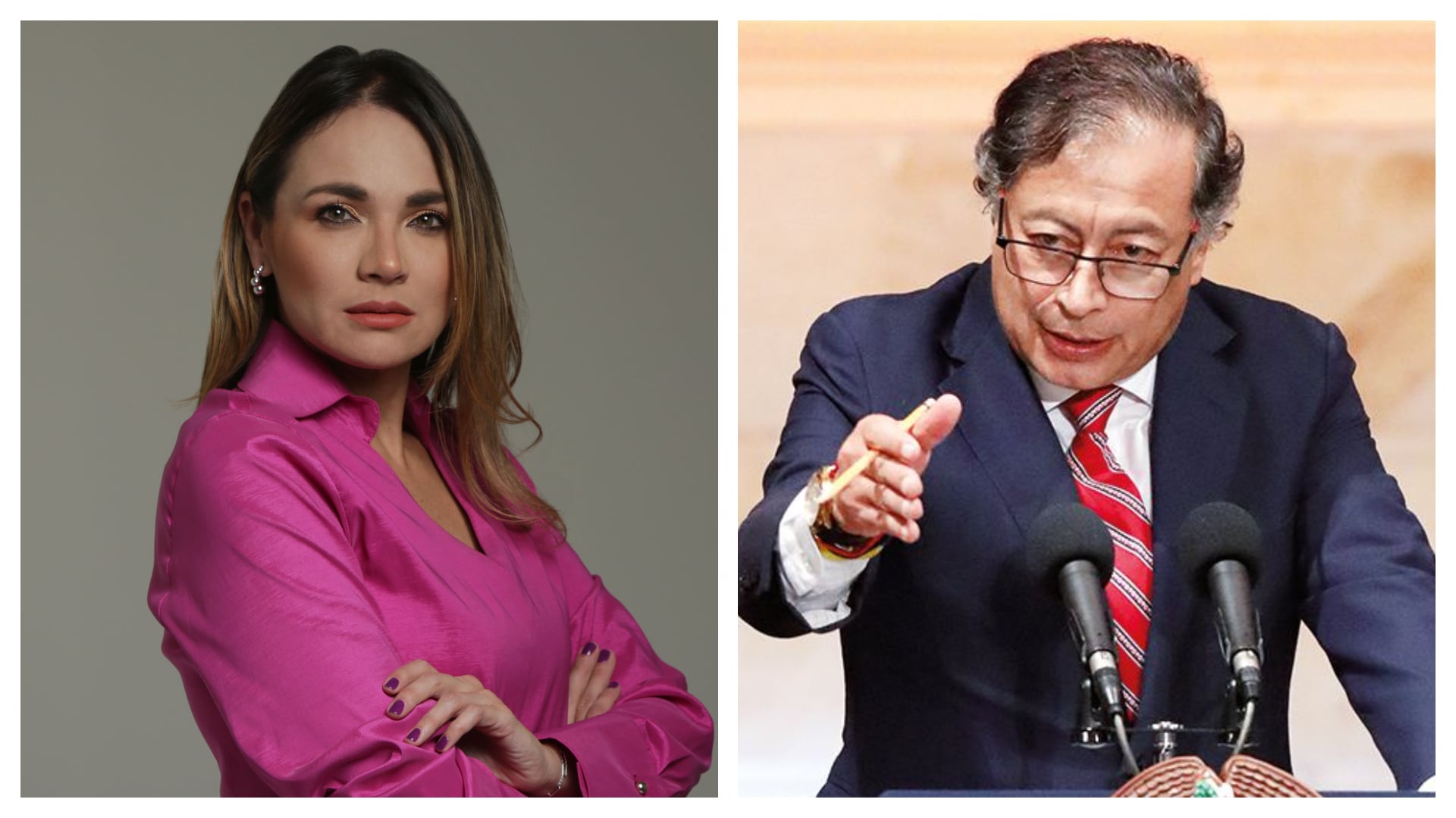 Carolina Arbeláez y Gustavo Petro