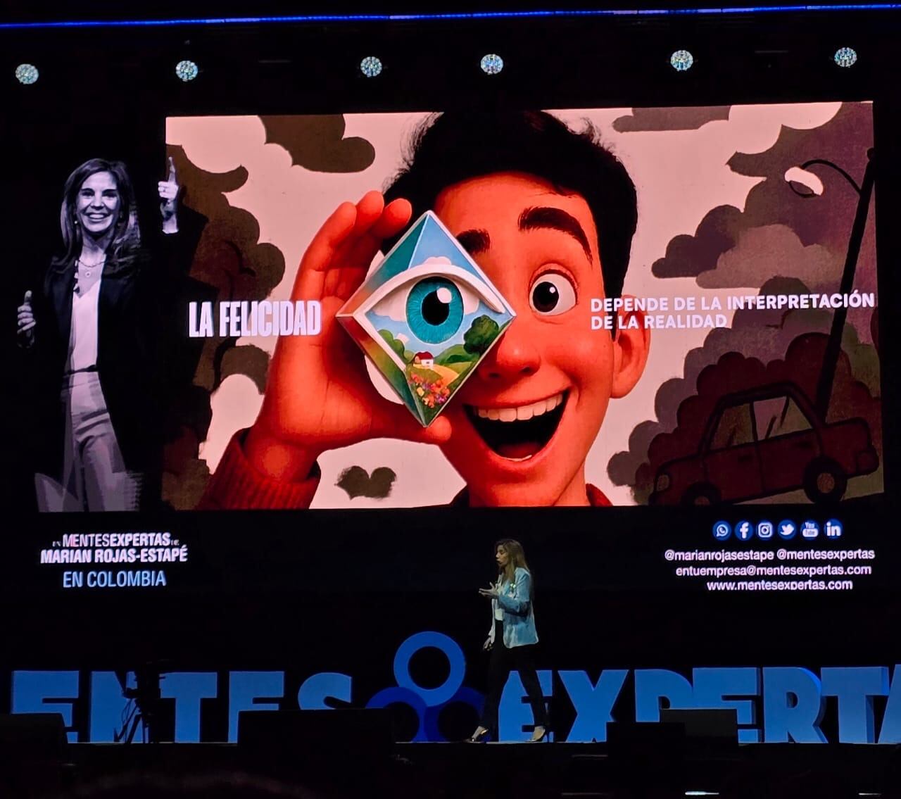 Conferencia Marian Rojas-Estapé en el Movistar Arena de Bogotá el 22 de octubre de 2025