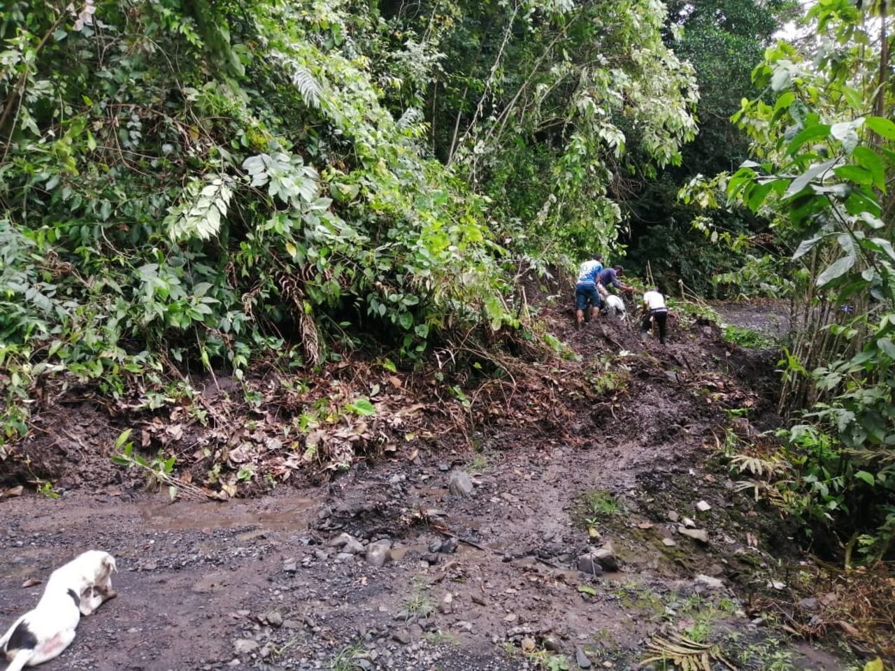 Derrumbes en Simacota, Santander.
