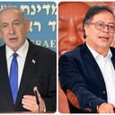 El primer ministro de Israel, Benjamin Netanyahu, y el presidente de Colombia, Gustavo Petro.