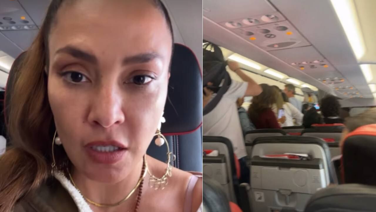 Katherine Porto vivió susto en vuelo por amenazas de un hombre.