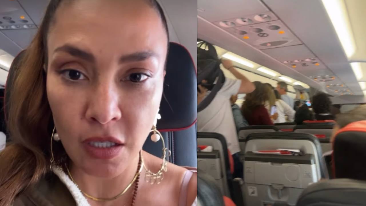 Katherine Porto vivió susto en vuelo por amenazas de un hombre.