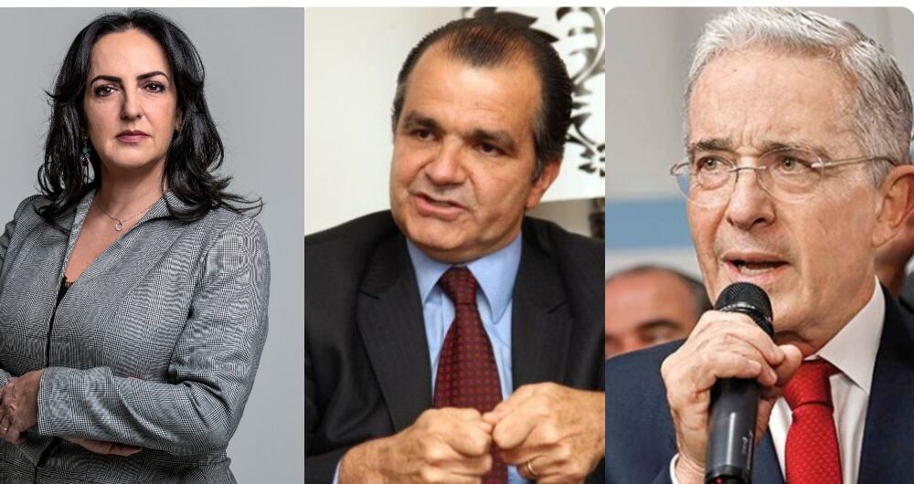 María Fernanda Cabal, Óscar Iván Zuluaga y Álvaro Uribe.