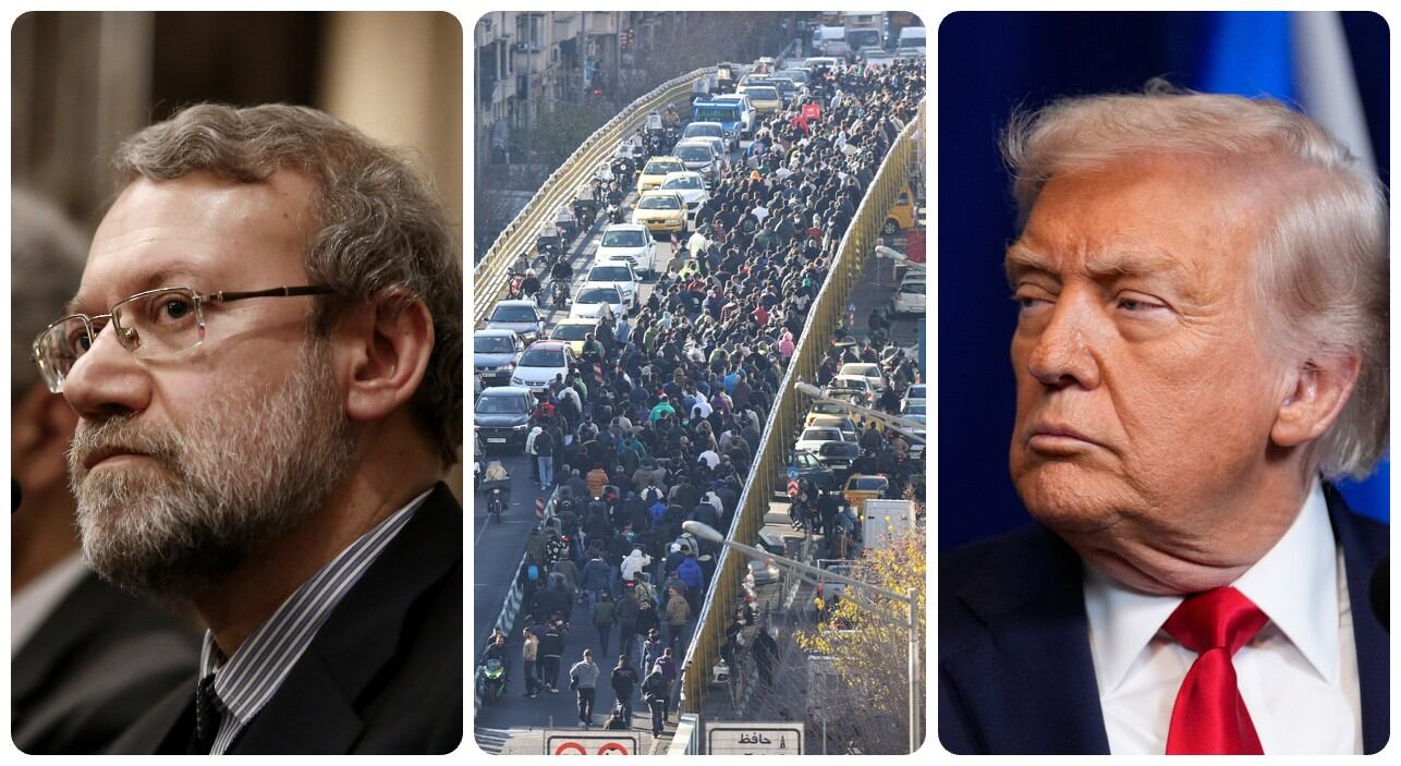 Ali Larijani  y Donald Trump