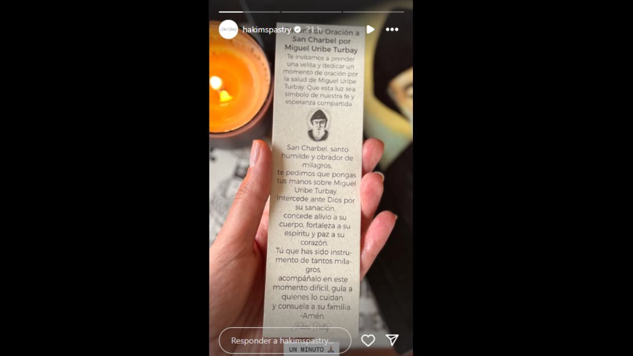 Oración de San Charbel por Miguel Uribe Turbay