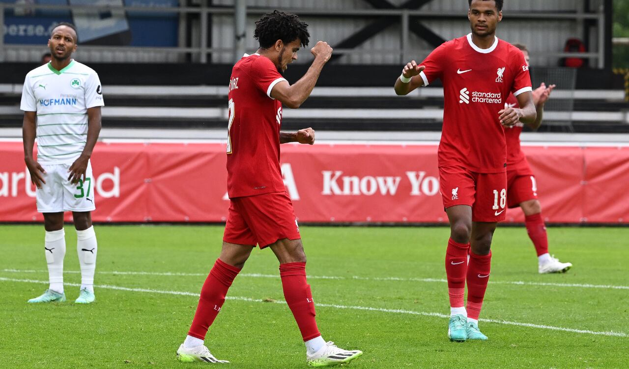Luis Díaz marcó en la pretemporada 2023/2024 con Liverpool