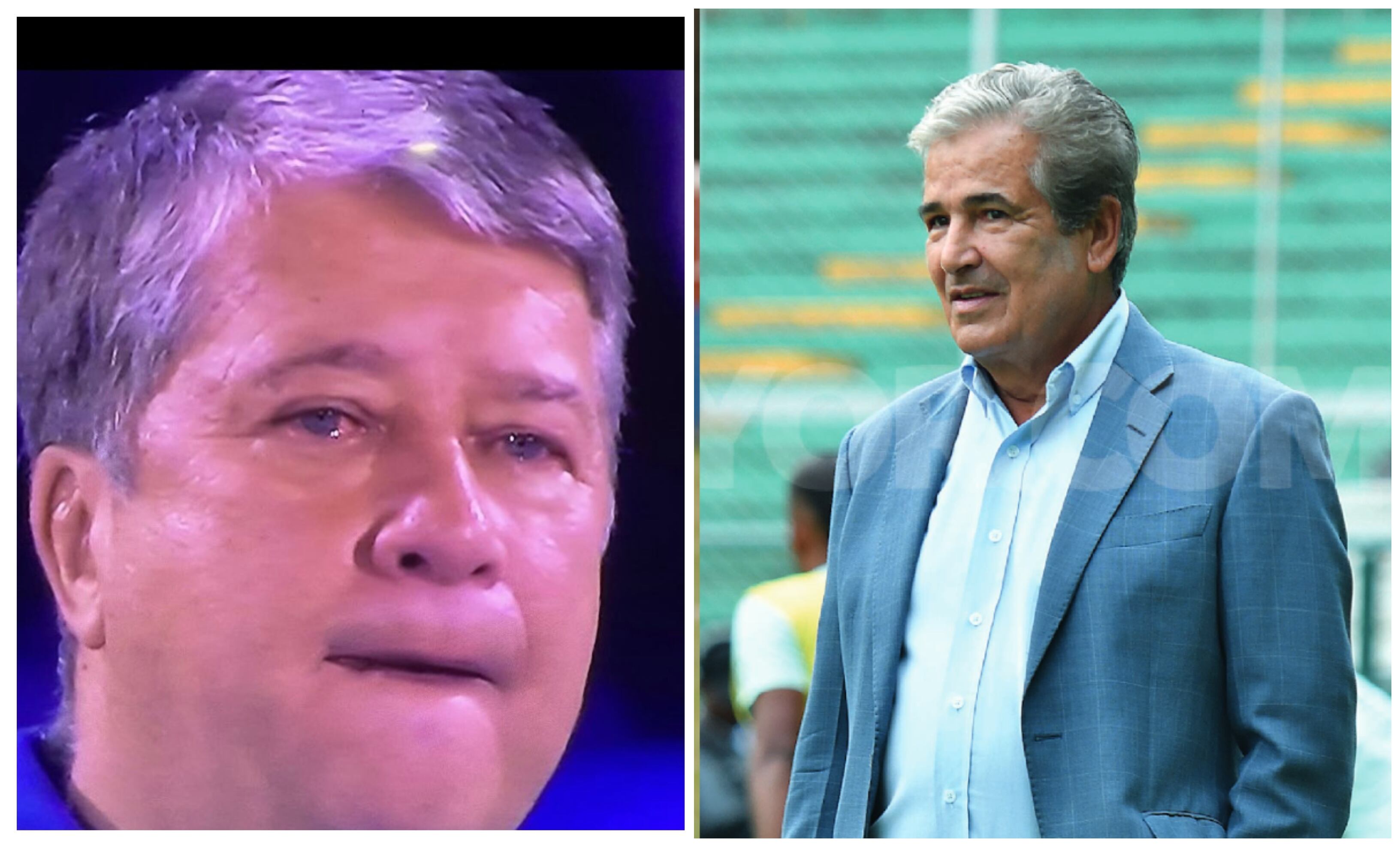 Bolillo Gómez, director técnico del Junior de Barranquilla, y Jorge Luis Pinto, entrenador de Deportivo Cali.