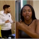 Miguel Melfi, Karen Sevillano y Pantera, en La casa de los famosos Colombia