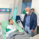 El ministro Iván Velásquez, en compañía dela cúpula militar, visitó a los uniformados heridos tras el reciente atentado en Tibú, Norte de Santander.