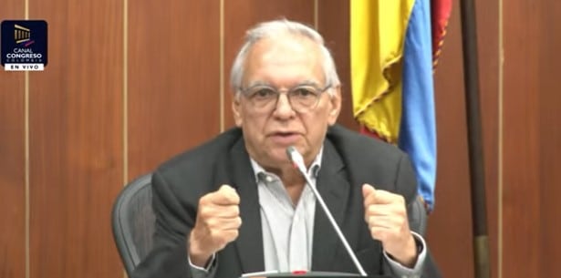 Ricardo Bonilla, ministro de Hacienda, en comisión IV de Senado, sustenta la Ley de Financiamiento o reforma tributaria.