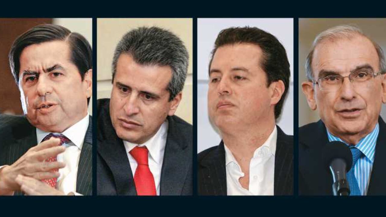 Juan Fernando Cristo, Luis Fernando Velasco, Juan Manuel Galán y Humberto de la Calle.