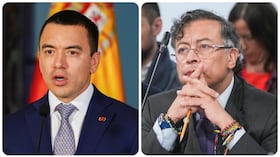 Los presidentes de Ecuador, Daniel Noboa, y de Colombia, Gustavo Petro.