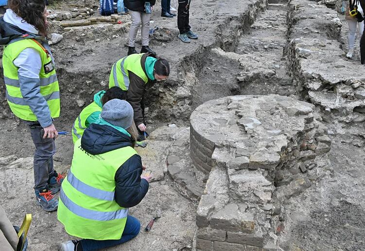 Restos de columna iglesia de Vitruvio en Roma