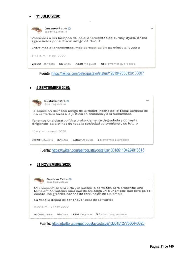 El documento de 159 páginas que condensa la solicitud de medidas cautelares elevada por el fiscal Francisco Barbosa a la CIDH se convierte en una cronología de hechos y encuentros.