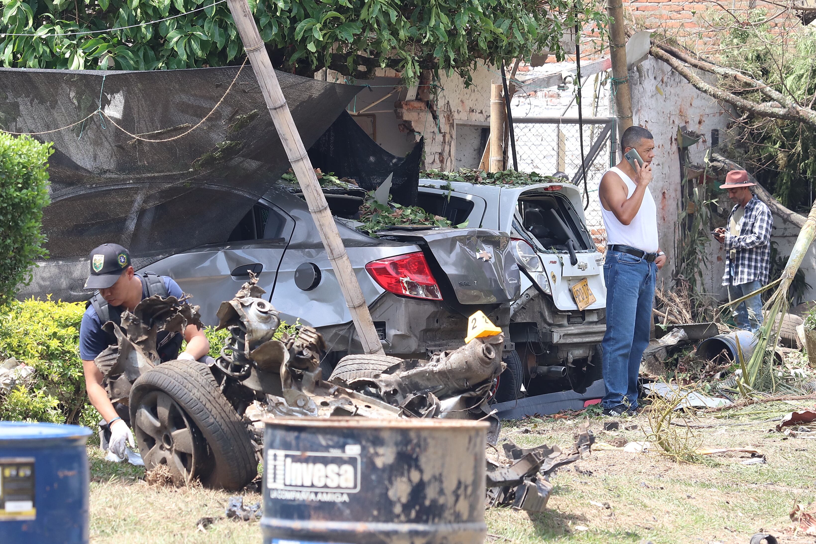 Atentado terrorista con carrobomba en Potrerito corregimiento de Jamundí Valle del Cauca