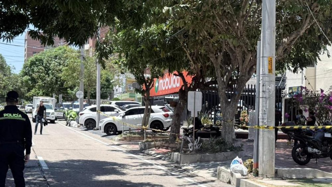 Sitio del doble crimen en el norte de Barranquilla.