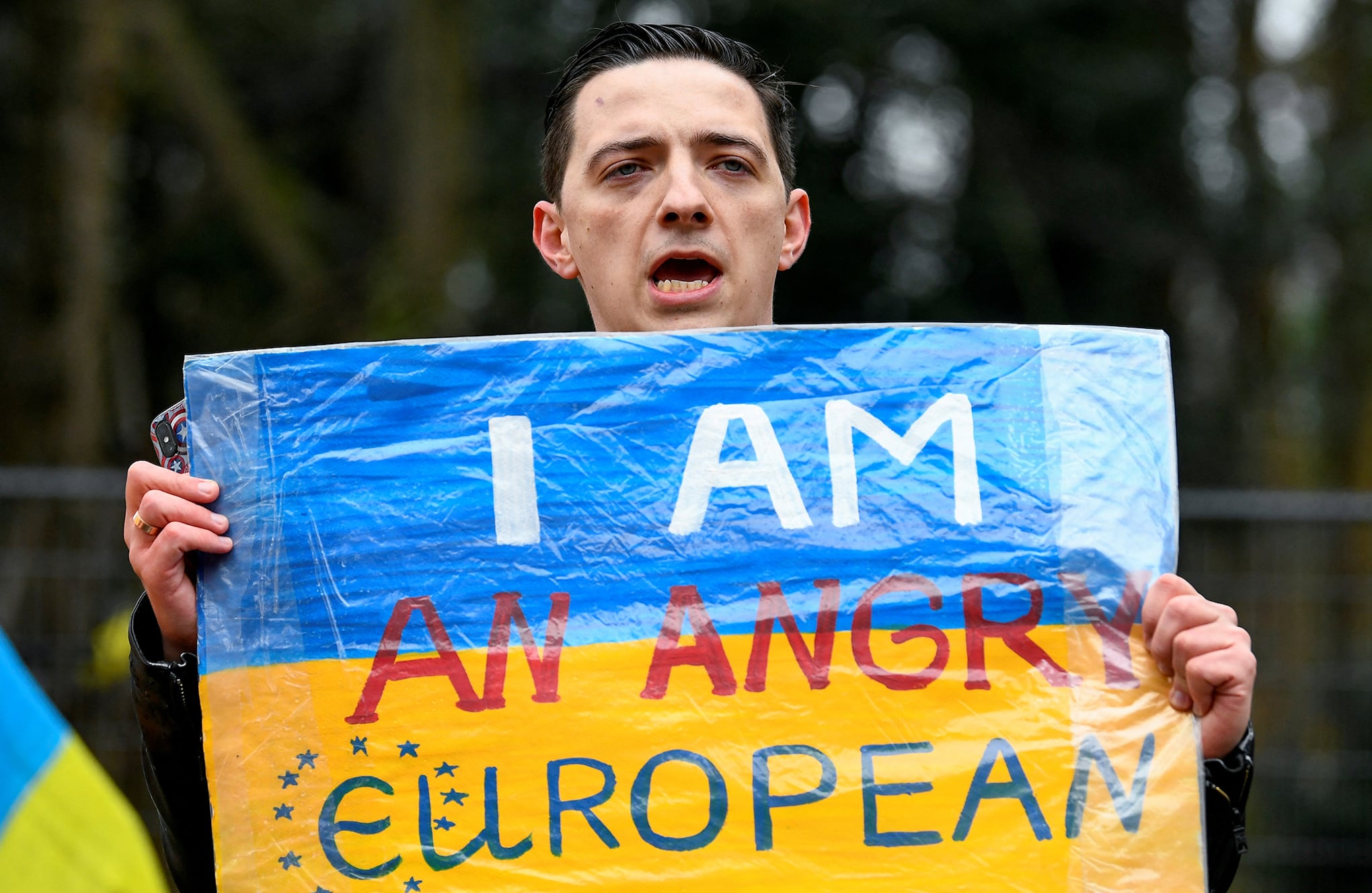 El mundo protesta contra la invasión rusa de Ucrania.