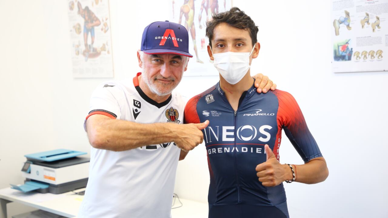 Egan Bernal. Foto: Twitter oficial del Niza - @ogcnice