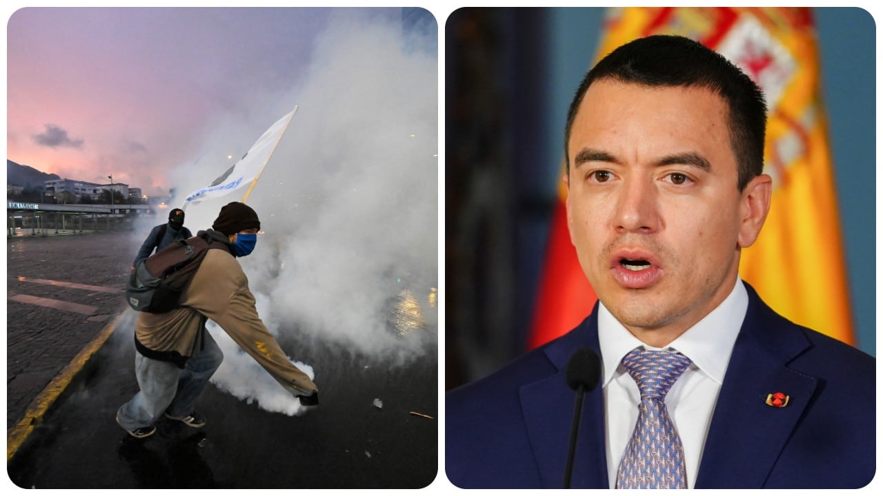 El presidente de Ecuador, Daniel Noboa, tomó decisión tras las protestas en su país.