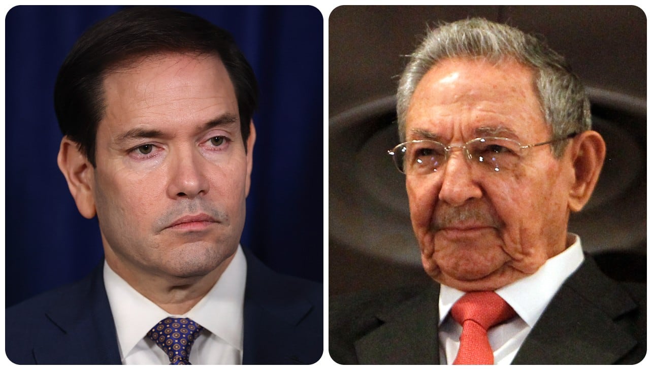 Marco Rubio y Raul Castro